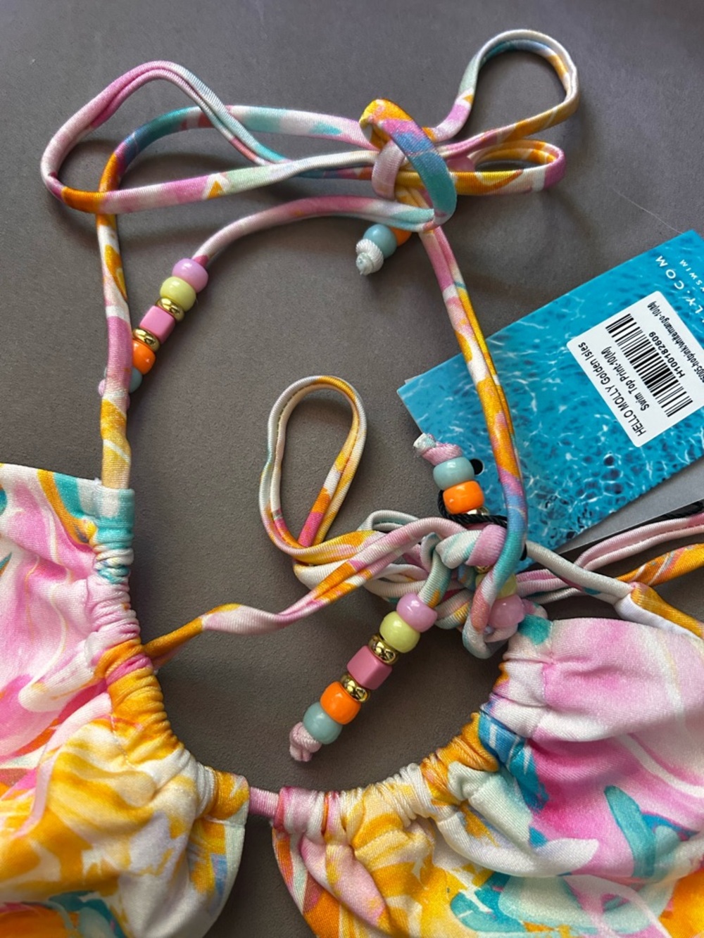 Hello Molly Crisscross Bikini Set Tropical print - Picture 9 of 11